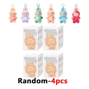 Anime character kawaii Labubu has seat series PVC pendant blind box model toy purple monster keychain children's birthday christ
