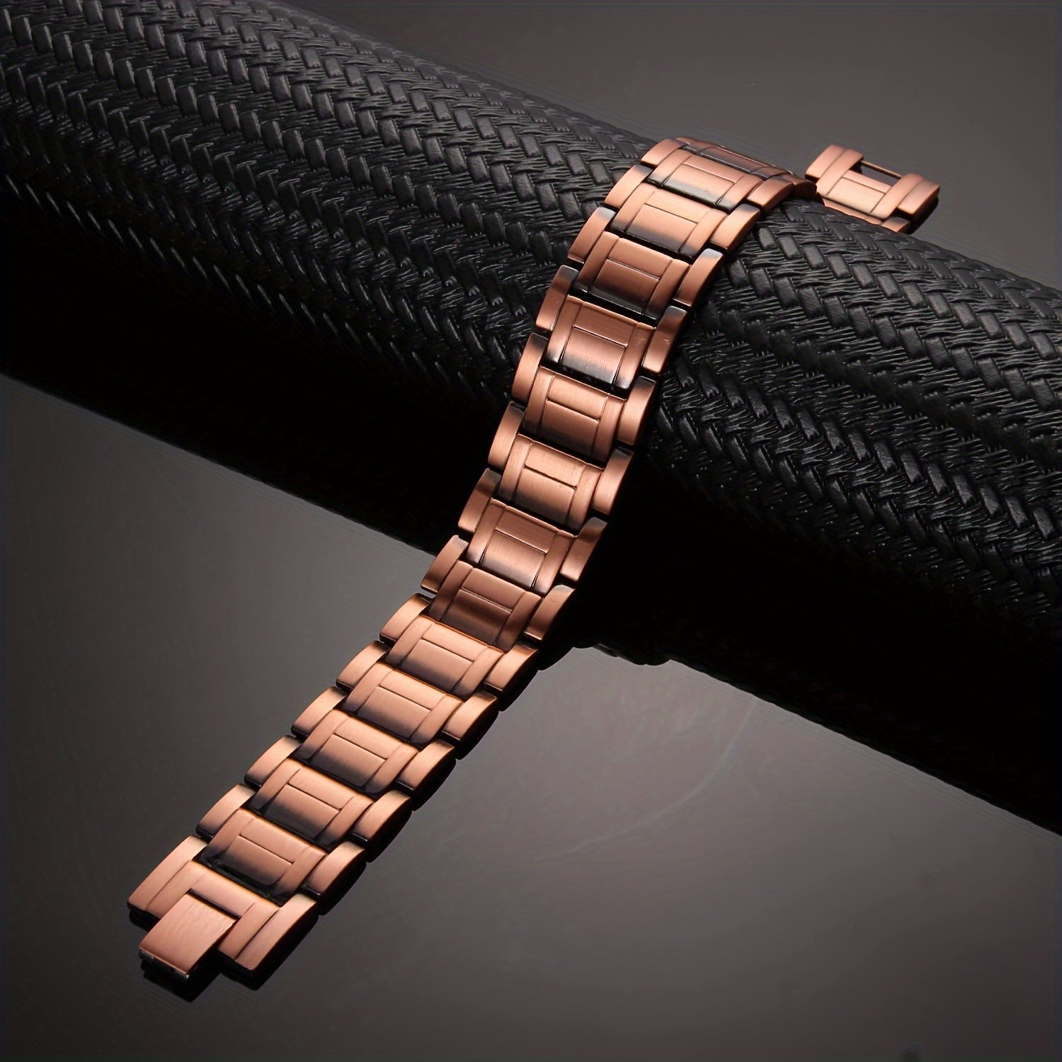 1pc Cool Magnetic Men's Red Copper Bracelet, Ideal choice for Gifts