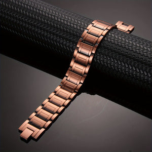 1pc Cool Magnetic Men's Red Copper Bracelet, Ideal choice for Gifts