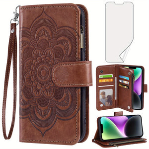 Premium Artificial Leather Credit Card Holder Phone Case For IPhone 6/7/8/SE/X/XR/XS/11/12/13/14 Pro Max 5G/7Plus/8Plus/SE2016/SE2022/Promax