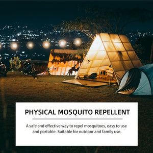 Black Electronic Mosquito Repellent Wristband – Comfortable Fit, Physical Insect Deterrent, Non-Toxic, Unisex Design for Fishing & Outdoor Activities, Includes 2 Button Batteries, Unisex Wristband | Stylish Bracelet | Modern Wearable | Physical