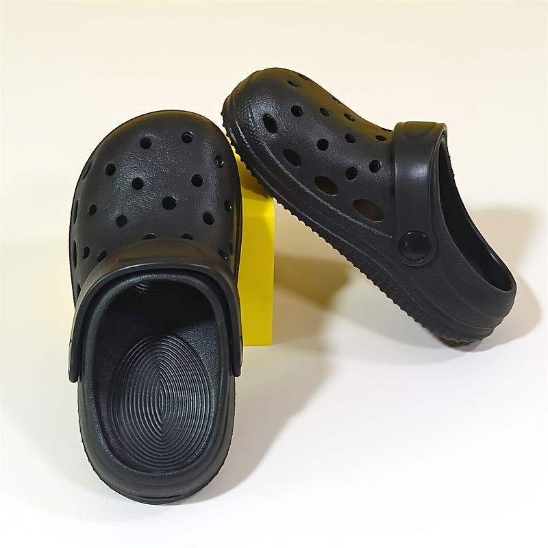 Kids' All-Season Breathable EVA Clogs - Lightweight, Anti-Slip with Geometric Design, Perfect for Indoor/Outdoor Play