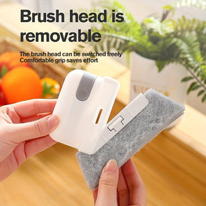 1pc, Groove Cleaning Brush, Handheld Crevice Brush, Multifunctional Cleaning Brush, Window And Door Track Brush, Dust Removal Brush, No Dead