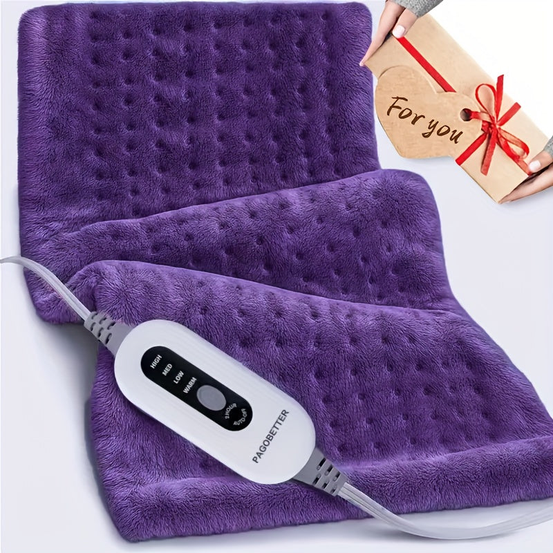 Electric Heating Pad for Back, Neck, Shoulders, Knees, Legs - Soft Flannel 24×12", 4 Heat Settings, 2 Auto-Off, Quick Heating to 150°F, Wet/Dry Options, Washable, Heater - Perfect Mother's Day & Birthday Present for Mom, Dad, Women, Men, Electric Blanket