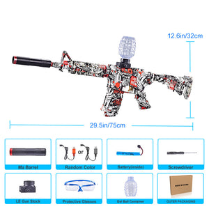 Electric AKM/M4 Splatter Blaster, Gel Blaster Gun With Water Beads And Goggles, Toy Gun For Outdoor Activities And Shooting Game, Adult Toys