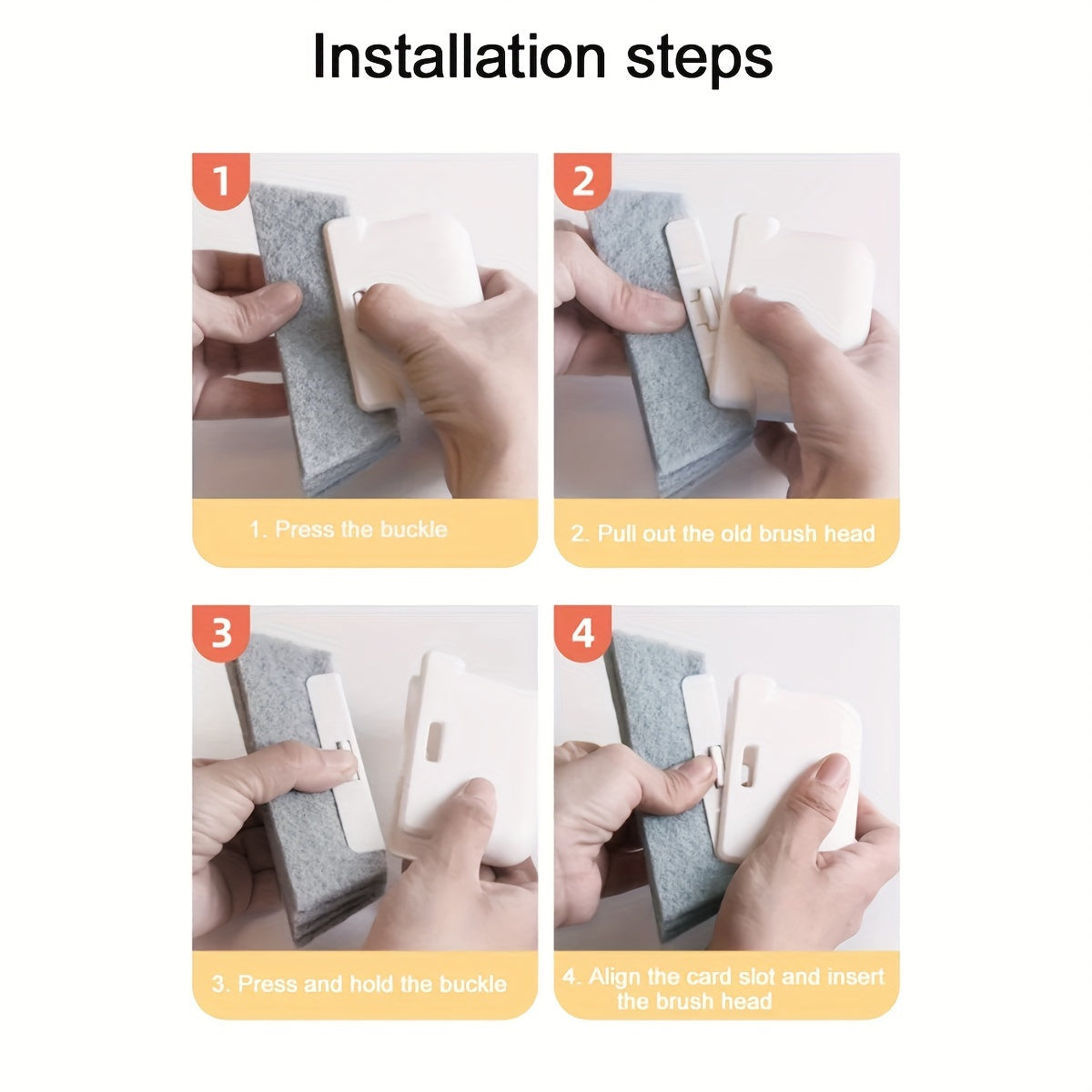 Universal Window And Door Track Cleaning Brush - Easily Clean Small Gaps And Frames For A Spotless Home