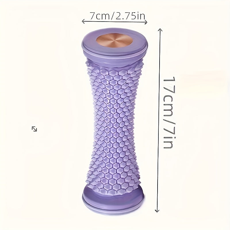 Purple Deep Tissue Foot Massage Roller with Textured Surface & Purple Massage Beads - for, Arch, and Muscle - Perfect for Feet, Legs, and Ha