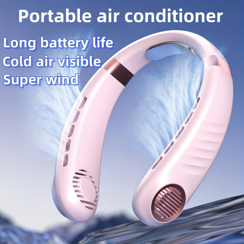 Stay Cool And Comfortable Portable Neck Fan USB Charging Digital Display, 5-speed Mini Fan Cool Portable Fan, Perfect Gift For Birthday/Chri