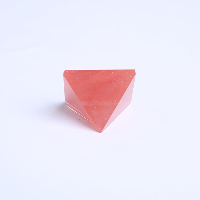 Pyramid-Finest Big  Red Crystal Melting Pyramids  Gemstone 1.18\ Carved Pyramidal Crystal Healing Crafts