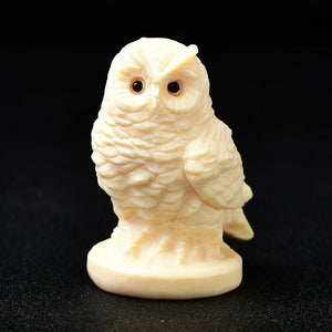 Tugua Nut Ivory Reiki Owl Carving Room Decor Kids Girls Healing Gifts Meditation