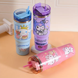 Sanrio 900ML Insulated Water Bottle: Leakproof & Shatterproof – Perfect for Outdoor, Office, and Home with Hello Kitty Design