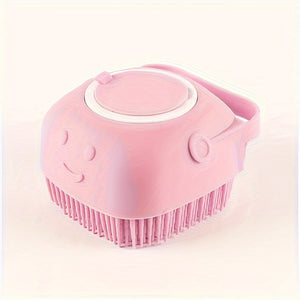 Two-in-One Silicone Pet Bath and Massage Brush for Dogs - Gentle Cleaning Tool