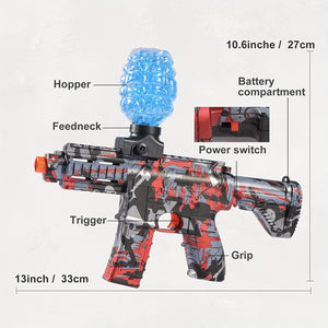 Exciting Electric Ball Blaster Toy For Kids And Adult High-Speed, Metallic Finish, Rechargeable With Safety Goggles