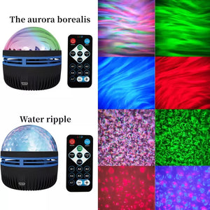 1pc Starry Projector Light With 7 Color Patterns & Remote Control, LED Mini Star Light, Multifunctional Polar Projector Night Light For Bedr