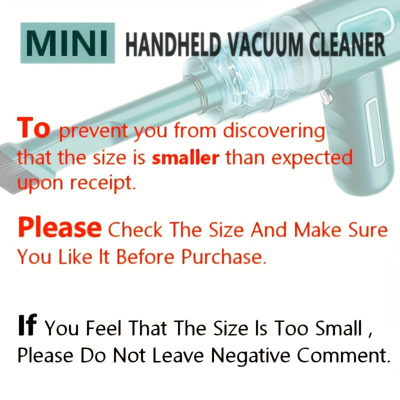 Upgraded Version, Portable Cordless Handheld Vacuum Cleaner, Cyclone Suction Wireless Vacuum. Suitable for Cars/Offices/Home Rechargeable Strong Suction Cleaner