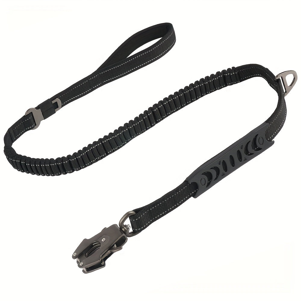 Dog Leash With Comfortable Padded Handle And Highly Reflective Threads, 4-6FT Stretch Dog Leash For Medium Large Dogs Training Walking