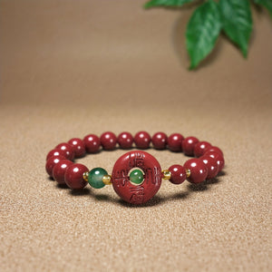 Natural  Cinnabar Bracelet Exorcising Evil And Lucky Good Luck Bracelet