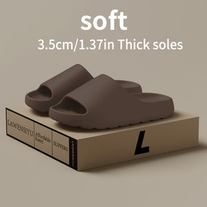 Unisex Soft Slippers, Comfortable Indoor/Outdoor Slide Sandals, Non-slip Textured Design, Stylish Footwear