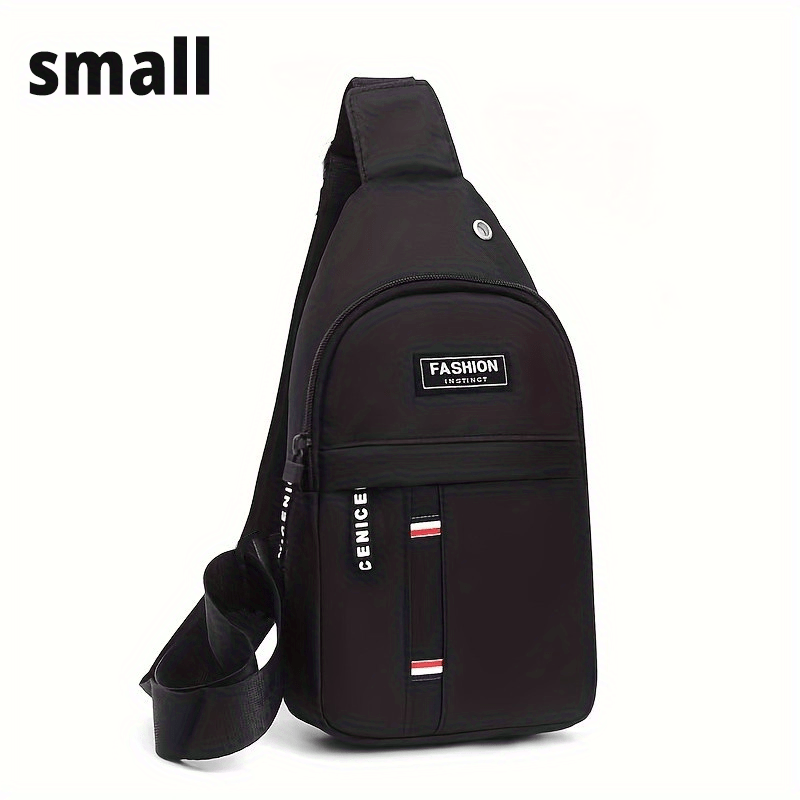 1pc Men's Small Casual Outdoor Chest Bag, Mountaineering Cycling Shoulder Bag, Waterproof Sports Small Messenger Bag