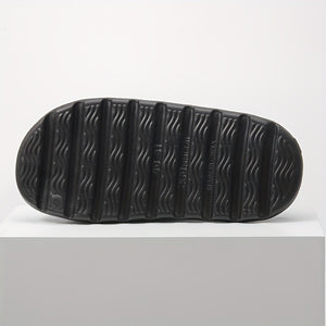 Unisex Soft Slippers, Comfortable Indoor/Outdoor Slide Sandals, Non-slip Textured Design, Stylish Footwear