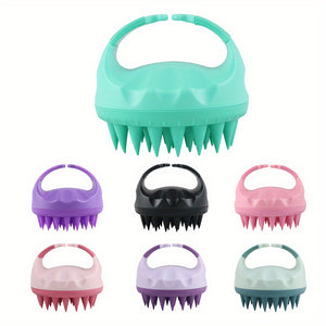 Soft Silicone Scalp Massager - Gentle Shampoo Brush for Deep Clean & Relaxing Head Massage, Perfect for Home Spa & Salon Use