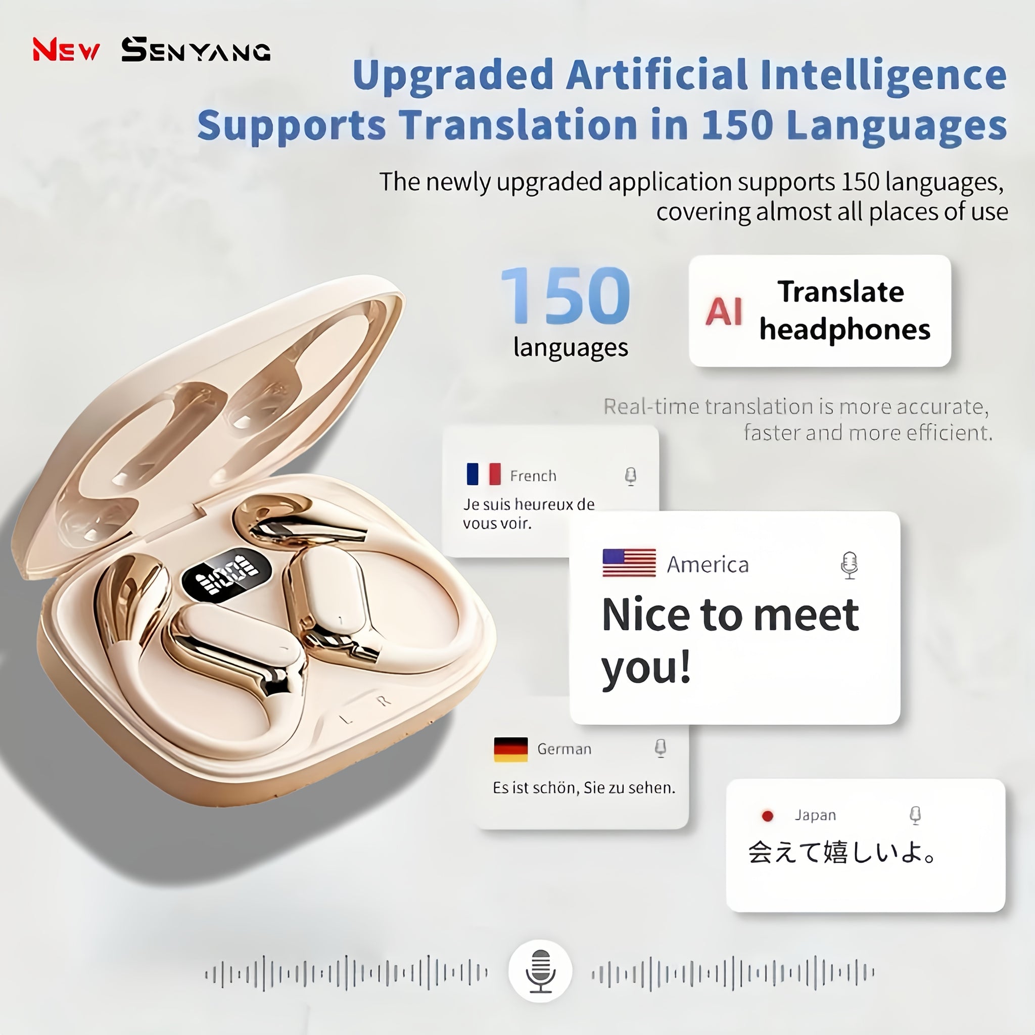 2025 New Senyang AI Translation Wireless Earbuds - Comfortable, Noise-Canceling, Touch-Controlled, Multi-Language Support, Rechargeable Lithium Battery, Ideal for Travel, Socializing, Studying, and Sports - Adult Movie and Game Themed, Travel Headphones |