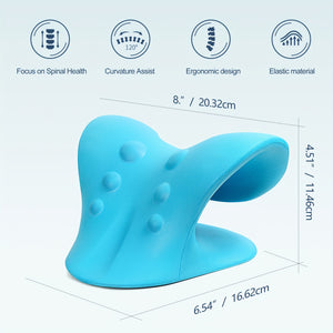 Portable EVA Neck & Shoulder Relaxer Pillow – Cervical Traction for Spine Alignment and Tension Relief, Medium Firmness