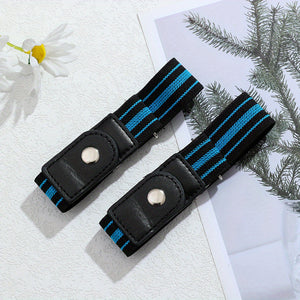 2pcs/set No Buckle Elastic Belt For Women Men Unisex Stretch Belt For Pants Jeans Casual Buckle Free Adjustable Invisible Belt