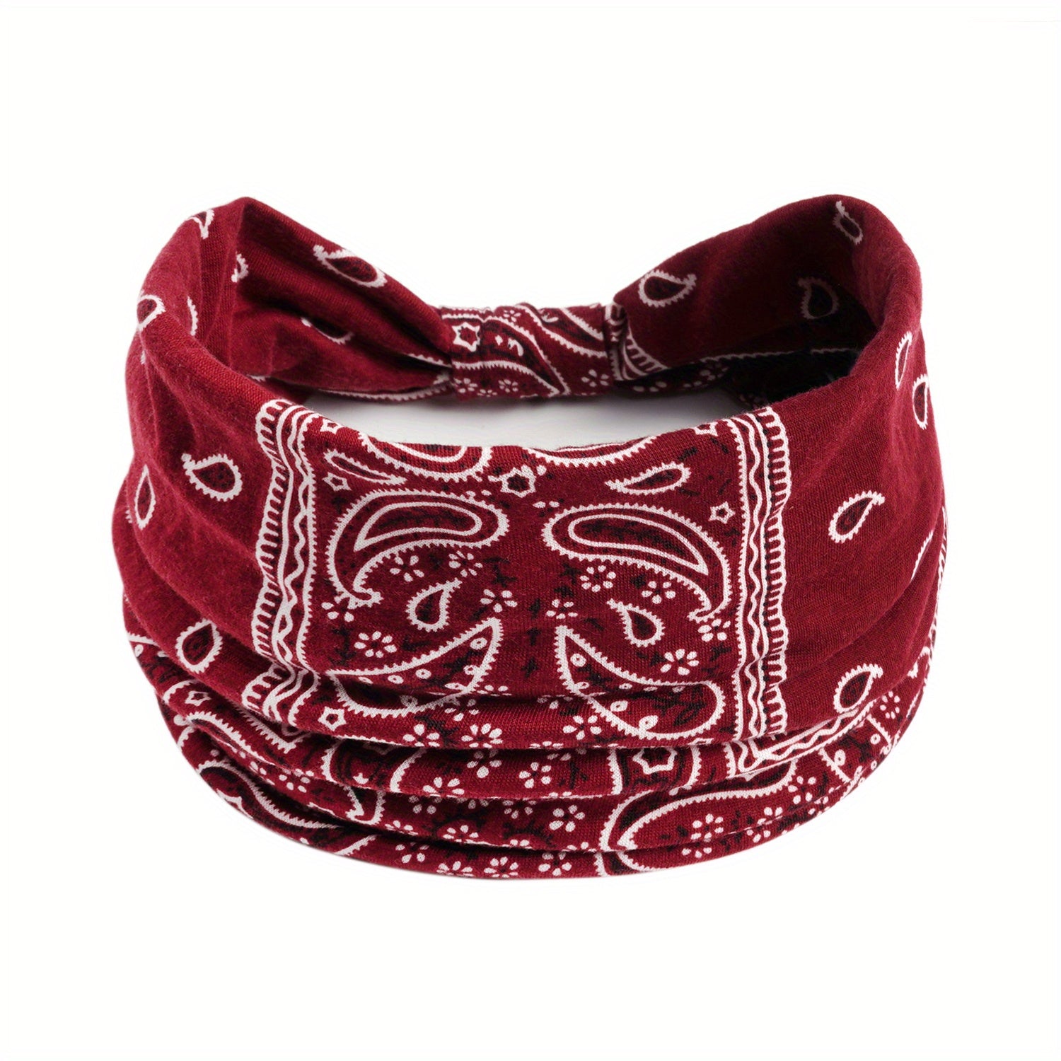 Chic Boho Paisley Headband for Active Women - Durable, Stretchy Turban for Fashion & Sweat Control