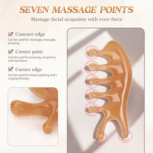 3pcs Massage Scraping Tools Small Frog Meridian Massage Comb Dolphin Head Massage Comb Octopus Massage Comb