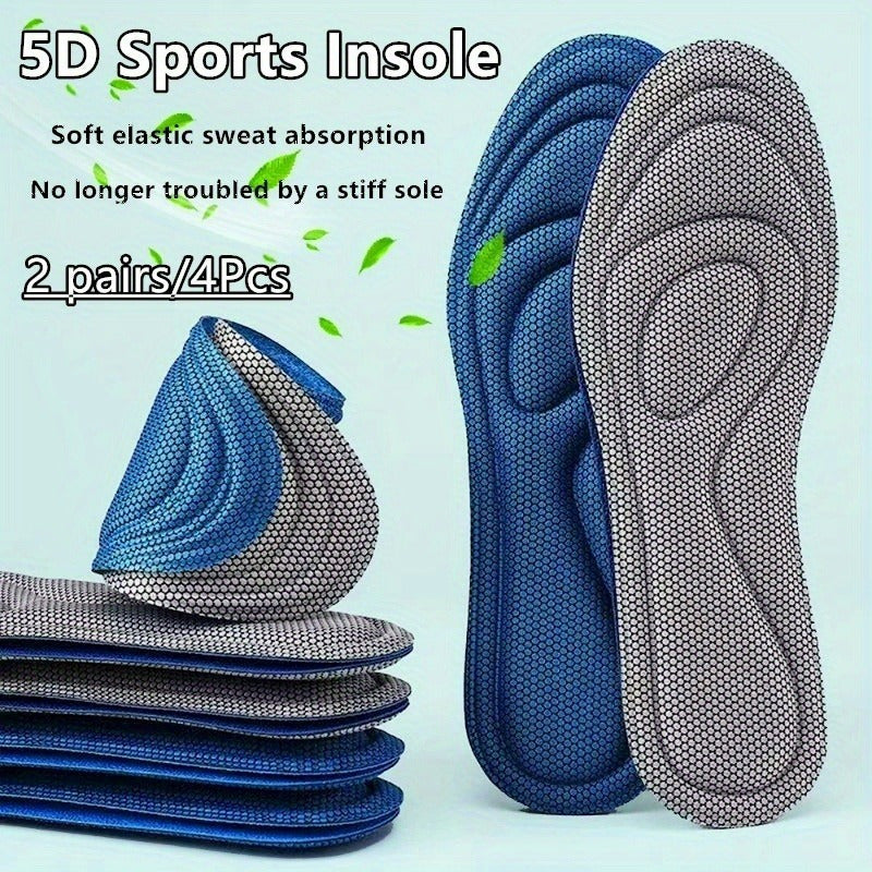 [5D Memory Foam Insole] 5D Memory Foam Insole | Knitted Fabric, Non Fragrant Solid Comfort Pad | Sports Insole, Suitable for Daily Wearing and Active Lifestyle