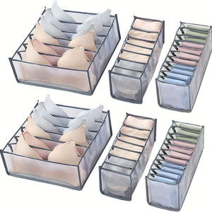 3 Pcs/set Underwear Drawer Organizer, Foldable Closet Clothes Dividers, Wardrobe Containers