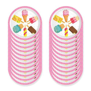 Ice Cream Paper Plates Summer Watercolor Dessert Popsicle Party 68PCS Set US Local Shipping