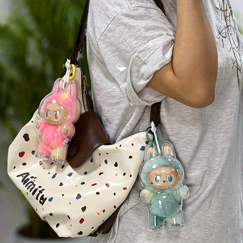 Suitable for all seasons, the LA-BU-BU 3rd generation transparent protective case comes with a clear display box and storage container, making it a creative gift for friends