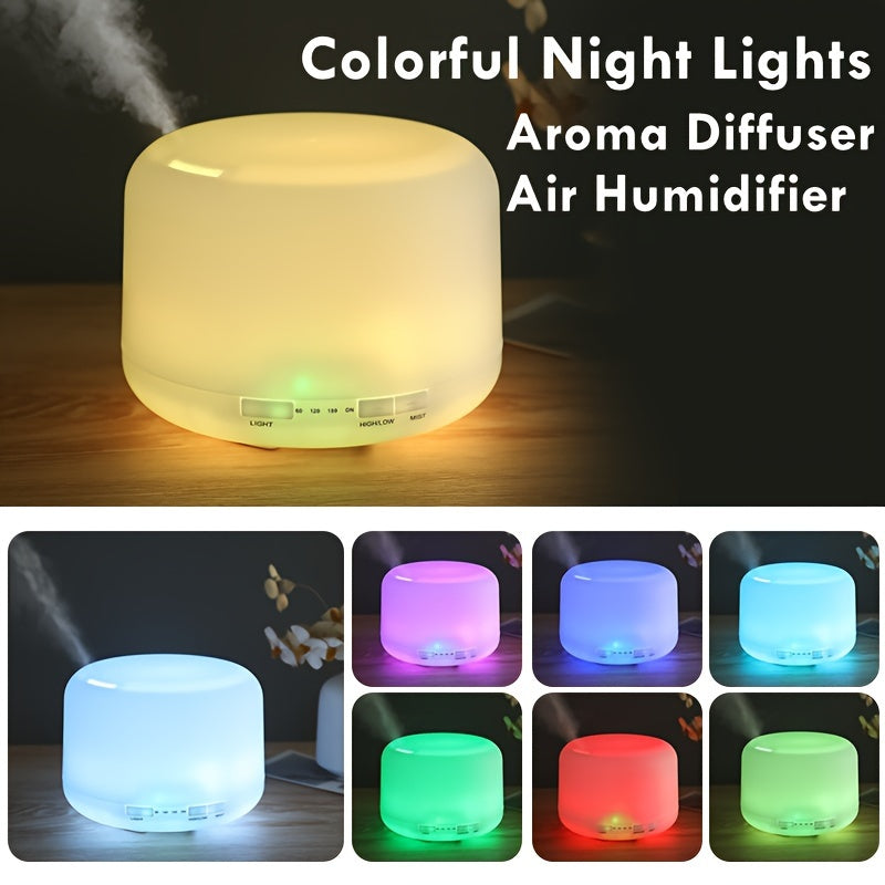 1pc 16.91oz Air Humidifier With Colorful Night Lights USB Humidifier Mini Cool Mist Humidifier For Office Bedroom Room Air Humidification Te