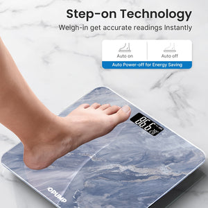 OPUMP Weight Scale, Bathroom Digital Weighing Machine, Good Looking, High Capacity, Accurate And Safe, Large Numbers, Easy to Read Electronic Scale, On Backlit LCD Display, 400 Pounds