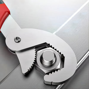 Universal Adjustable Wrench Tool Set: Multifunctional Double-Ended Pipe Wrench & Live Mouth Pliers For All Your DIY Needs!