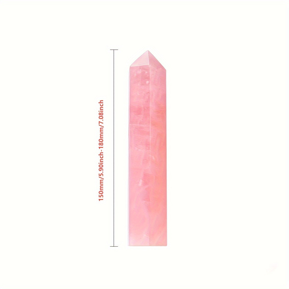 [Rose Quartz Crystal Tower] Natural Rose Quartz Obelisk - Crystal Tower for Home Decoration, Holiday Party, Valentine's Day Gifts