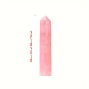 [Rose Quartz Crystal Tower] Natural Rose Quartz Obelisk - Crystal Tower for Home Decoration, Holiday Party, Valentine's Day Gifts