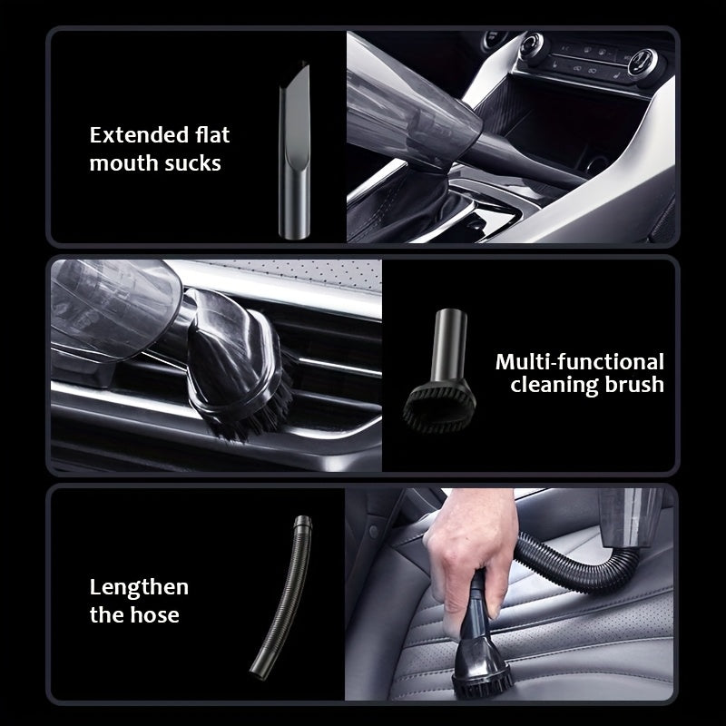 Car Vacuum Cleaner, Used for Dry And Wet Cleaning, Handheld Vacuum Cleaner, Easy to Clean Pet Hair - Keyboard Cleaning, Multi Scenario Use
