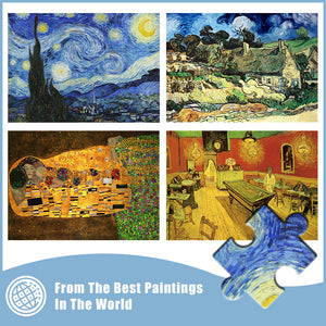 Maxrenard The Starry Night Jigsaw Puzzle 1000 Pieces For Adults Van Gogh Oil Painting Puzzle