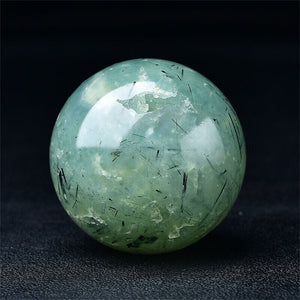 62mm Prehnite Sphere Crystal Ball Reiki Healing Meditation with Stand