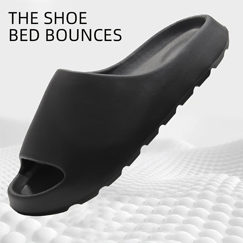 Unisex Soft Slippers, Comfortable Indoor/Outdoor Slide Sandals, Non-slip Textured Design, Stylish Footwear