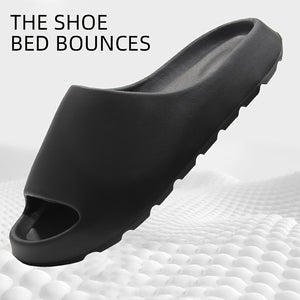 Unisex Soft Slippers, Comfortable Indoor/Outdoor Slide Sandals, Non-slip Textured Design, Stylish Footwear