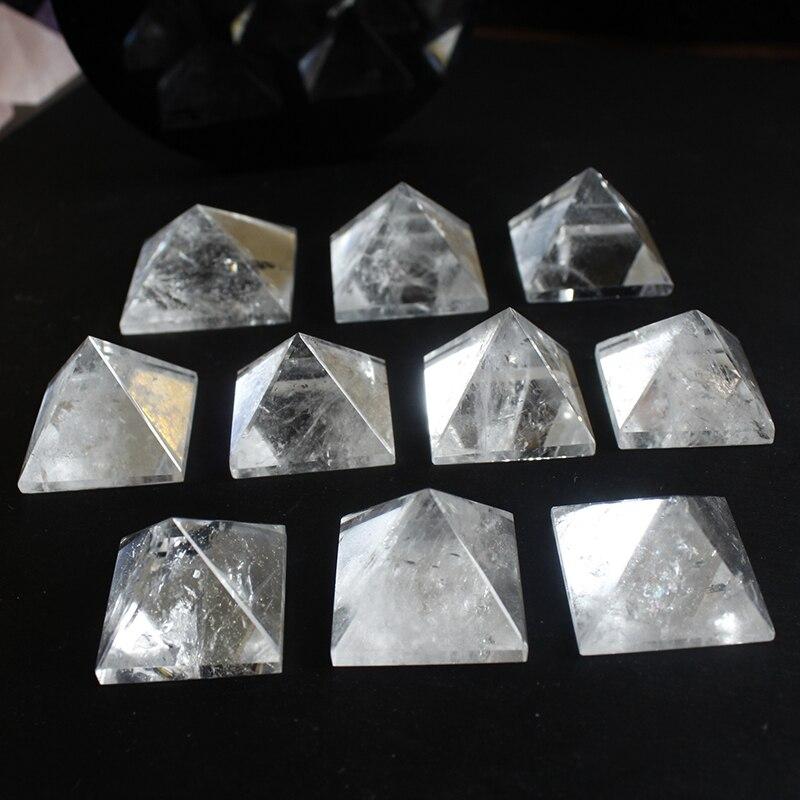 Natural Transparent Quartz Crystal Pyramid Clear Reiki Healing Natural white crystal Pyramid raw stone polishing BB03