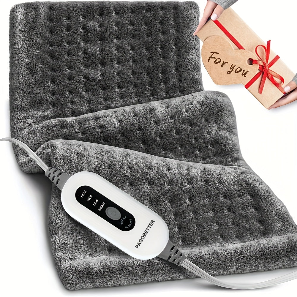 Electric Heating Pad for Back, Neck, Shoulders, Knees, Legs - Soft Flannel 24×12", 4 Heat Settings, 2 Auto-Off, Quick Heating to 150°F, Wet/Dry Options, Washable, Heater - Perfect Mother's Day & Birthday Present for Mom, Dad, Women, Men, Electric Blanket