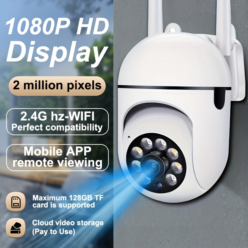 4pcs 1080p Wireless High-definition Intelligent Security Cameras - Reliable Wi Fi, Advanced Pan/tilt/zoom, Crystal Clear Color Night Vision,