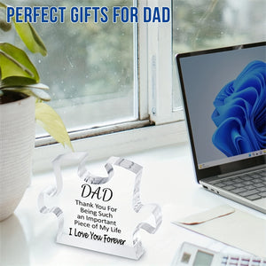 1pc, Engraved Puzzle Acrylic Plaque, Gifts For Dad From Daughter Son, Fathers Day Birthday Gifts For Dad, Puzzle Piece Sign, Christmas Gifts For Dad