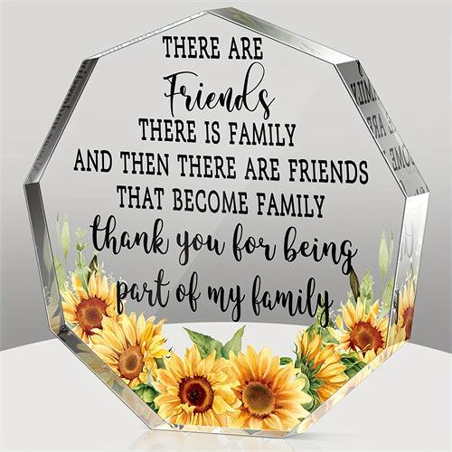 1pc, Acrylic Heart Plaque for Women - Perfect Friendship Gift for Best Friends, Coworkers, and Retirement - Unique Birthday and Going Away Gift Idea