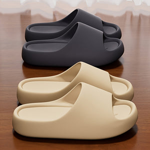 Women's Quick-Dry Soft-Sole Home Slippers, Casual Solid Color Couple Outdoor Thick-Soled Comfortable Beach Pool Slippers